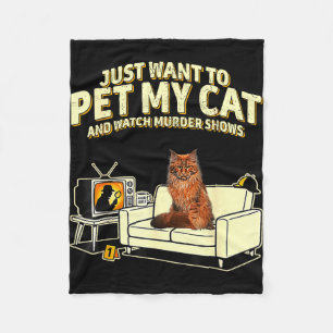 Manta Polar Quiero acariciar a mi gato maine coon y ver shows