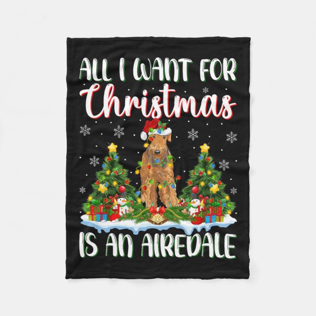Manta Polar Quiero Que Los Navidades Sean Un Perro Terrier De  (Anverso)
