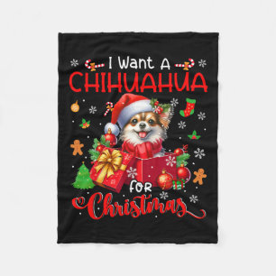 Manta Polar Quiero Un Chihuahua Para El Propietario De Navidad