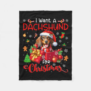 Manta Polar Quiero Un Dachshund Para El Propietario De Navidad