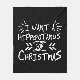 Manta Polar Quiero un Hipopótamo para el Día del Navidad