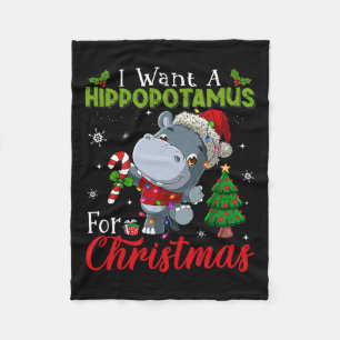 Manta Polar Quiero Un Hipopótamo Para Los Navidades Hippo Cand