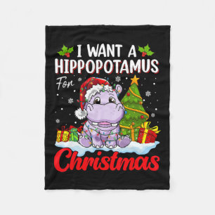 Manta Polar Quiero Un Hipopótamo Para Los Navidades Pajama Fun
