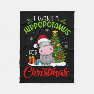 Manta Polar Quiero Un Hipopótamo Para Los Navidades Santa Hipp