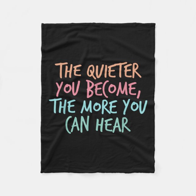 Manta Polar Quiet Introvert Silent Silence Quote The Quieter Y (Anverso)