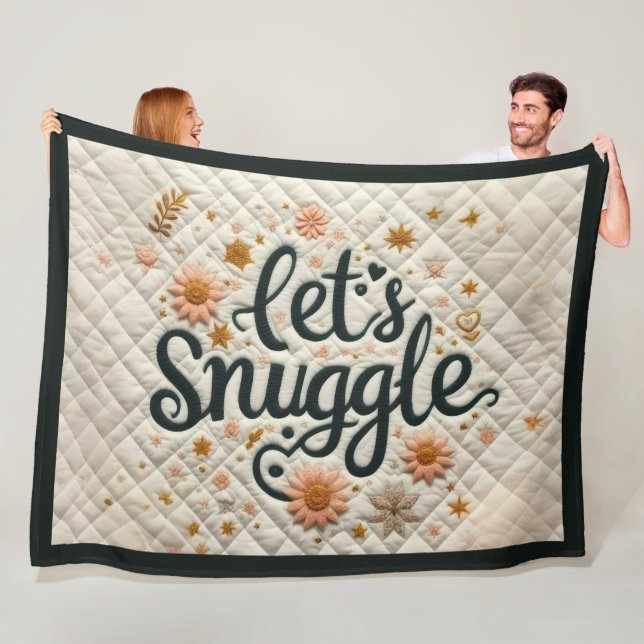 Manta Polar Quilted Let's Snuggle Design (In situ)