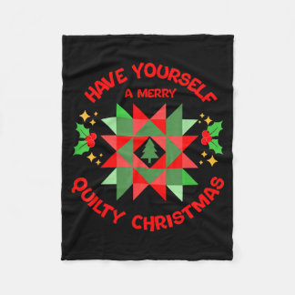 Manta Polar Quilter Merry Quilty Christmas Tree Quilt Block Qu