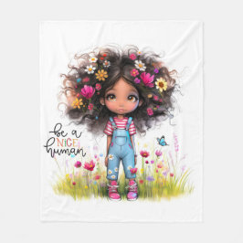 Manta Polar Quirky Chica Nice Human