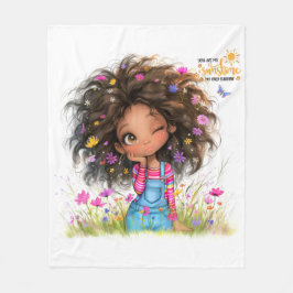 Manta Polar Quirky Chica Sunshine Fleece Blanket