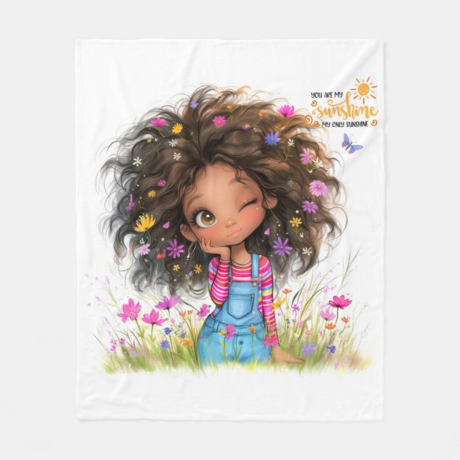Manta Polar Quirky Chica Sunshine Fleece Blanket (Anverso)