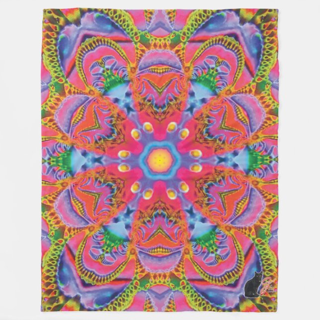 Manta Polar Quorum Kaleidoscope Fleece Blanket (Anverso)
