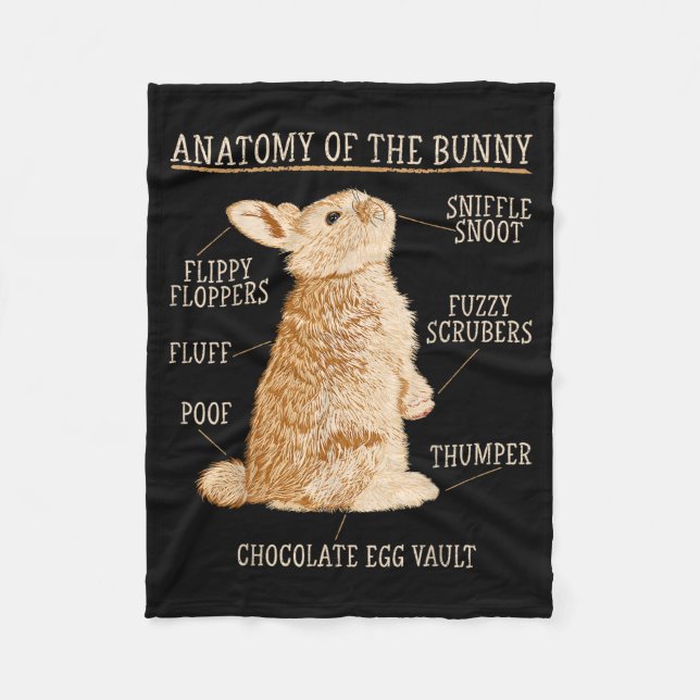 Manta Polar Rabbit Anatomy Bunny Lover Animal Pet Owner  (Anverso)