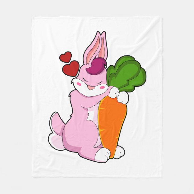 Manta Polar Rabbit with Carrot and Heart (Anverso)