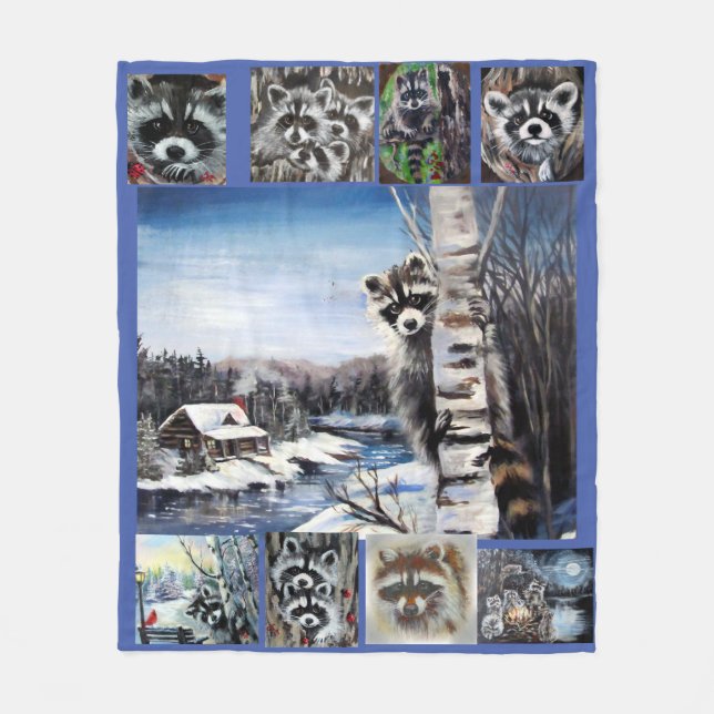 Manta Polar Raccoon Blanket (Anverso)