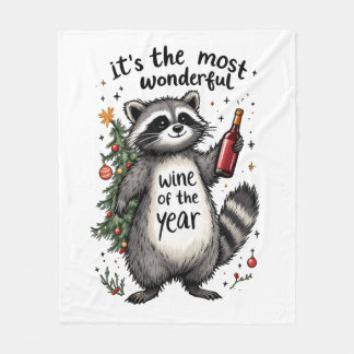 Manta Polar Raccoon del Año el vino más maravilloso