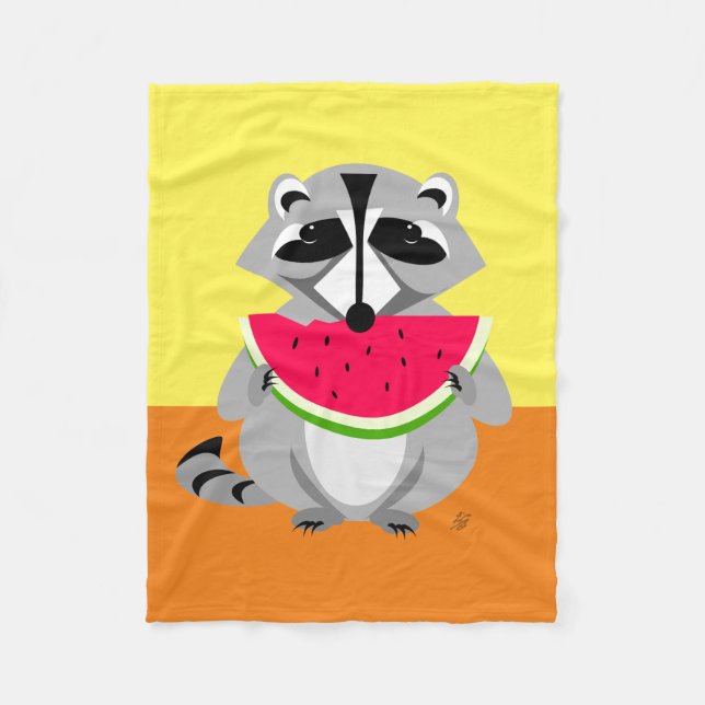 Manta Polar Raccoon Eating Watermelon (Anverso)