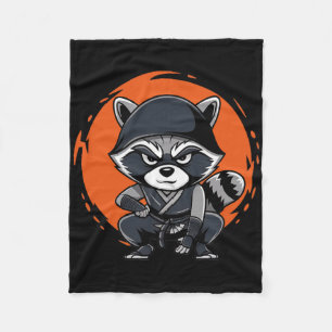 Manta Polar Raccoon Funny Karate Design Costume Animales