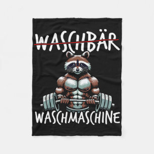 Manta Polar Raccoon Lavadora Raccoon Fitness Bodybuildi