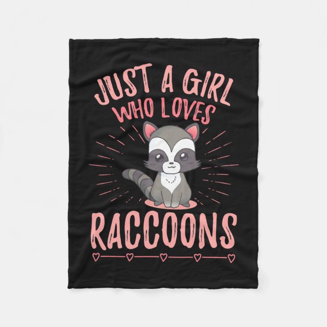 Manta Polar Raccoon Lover Just A Girl Who Loves Raccoon (Anverso)