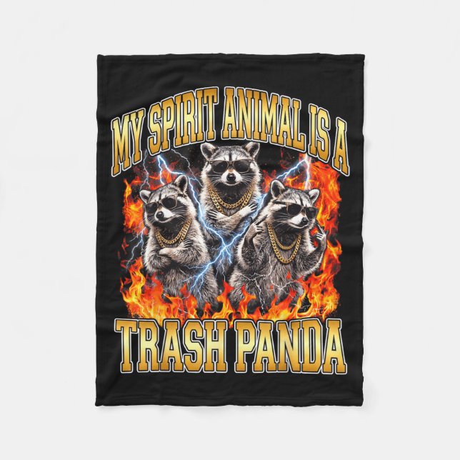 Manta Polar Raccoon My Srit Animal Is A Trash Panda Funny Boot (Anverso)