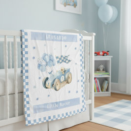 Manta Polar Racing Car Checkered Blue Flag Little Racer