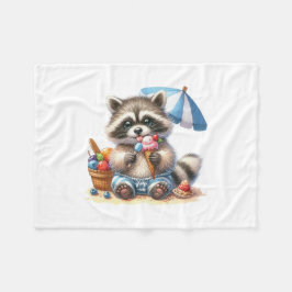 Manta Polar Racoon de tratamientos de verano
