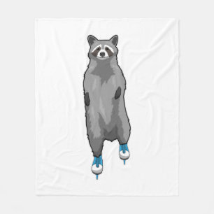 Manta Polar Racoon en patinaje sobre hielo con patines de hiel