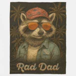 Manta Polar Rad Dad Funny Feliz Día del Padre Vintage