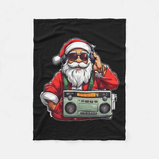 Manta Polar Radio Santa Boomb, el hip hop estético Navidad 90 (Anverso)