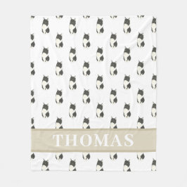 Manta Polar Ragamuffin Tuxedo doméstico gato medio haitido