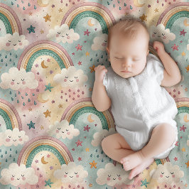Manta Polar Rainbow Snuggle Blanket Gift for Baby’s Comfort