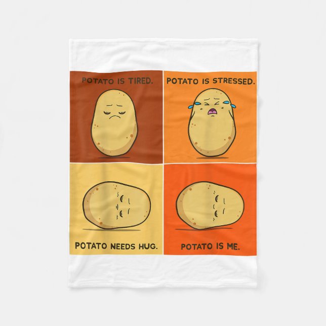 Manta Polar Raíz de Potato Vegetable Tater Vegan Lover Keto (Anverso)