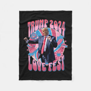 Manta Polar Rally Love Fest Bailando Retro Groovy Divertidos A