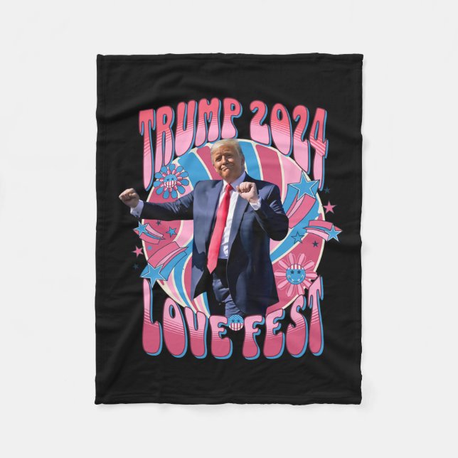 Manta Polar Rally Love Fest Bailando Retro Groovy Divertidos A (Anverso)