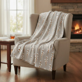 Manta Polar Rama minimalista de algodón Botánico