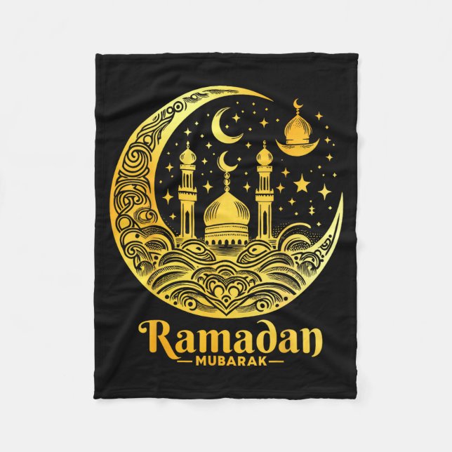Manta Polar Ramadán Kareem Feliz Ayuno Ramadán Mubarak Islam (Anverso)