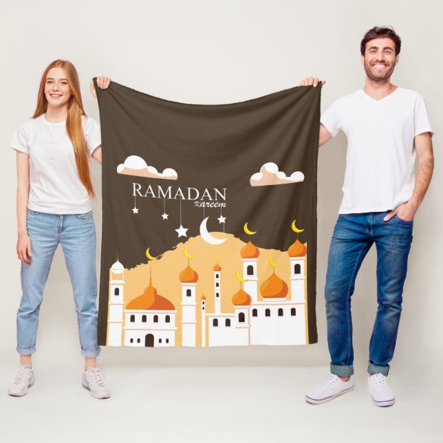 Manta Polar Ramadan Kareem Fleece Blanket (In situ)