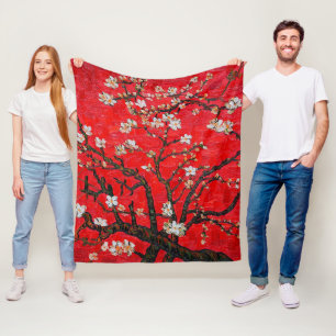 Manta Polar Ramas de árbol de almendros en Blossom, Van Gogh