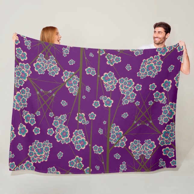 Manta Polar Ramas peculiares Amethyst Fleece Blanket (In situ)