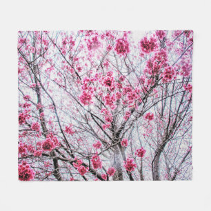Manta Polar Ramas y flores de un árbol de cerezo