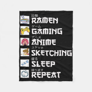 Manta Polar Ramen Anime Juegos Repetición Otaku Anime Manga Ví