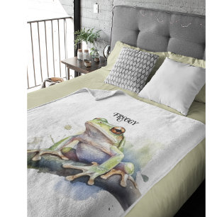 Manta Polar Rana de árbol de acuarela, personalizado