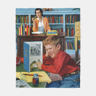 Manta Polar Rana en la biblioteca