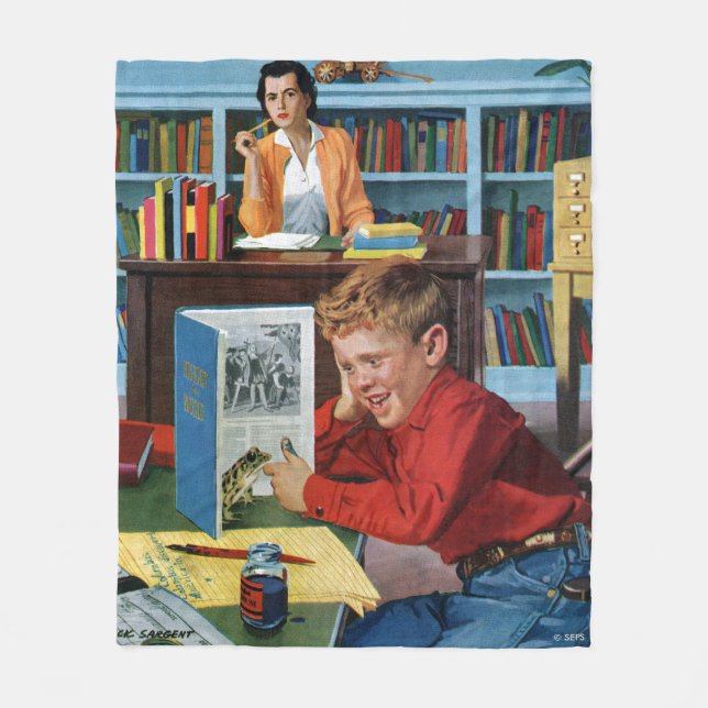 Manta Polar Rana en la biblioteca (Anverso)