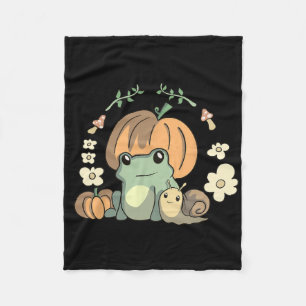 Manta Polar Rana Estética De Cottagecore De Caída De Kawaii Co