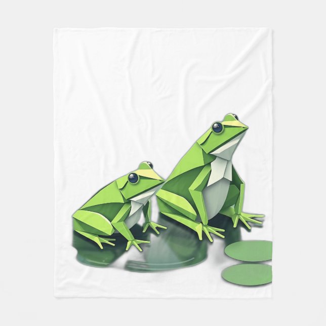 Manta Polar Ranas de origen en estilo geométrico (Anverso)