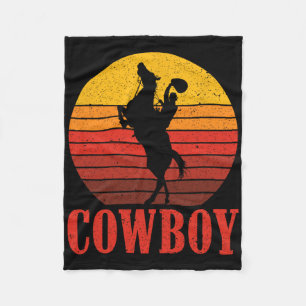 Manta Polar Ranch Cowboy Caballo Montando Rodeo Regalo Vaquero