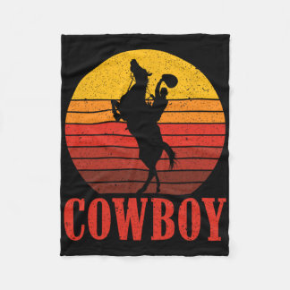 Manta Polar Ranch Cowboy Caballo Montando Rodeo Regalo Vaquero