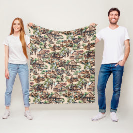 Manta Polar Rancho occidental o escenario rural