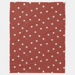 Manta Polar Random Cute Kawaii Skull Dots red